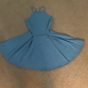 Blue large dress